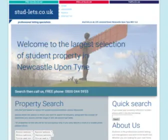 Stud-Lets.co.uk(Student Accomodation in Newcastle upon Tyne) Screenshot