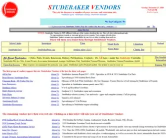 Studebakervendors.com(Studebaker Vendors Web Site Parts Directory) Screenshot