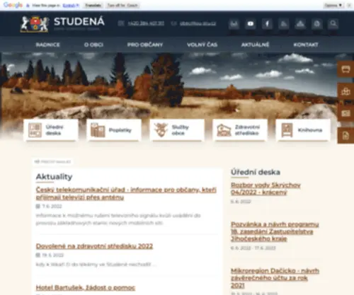 Studena.cz(Obec Studená) Screenshot