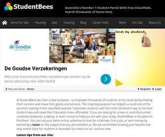 Studentbees.com.au(Australia's Number 1 Student Portal With Free Classifieds) Screenshot