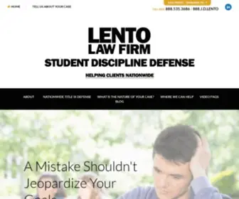 Studentdisciplinedefense.com(Lento Law Firm) Screenshot
