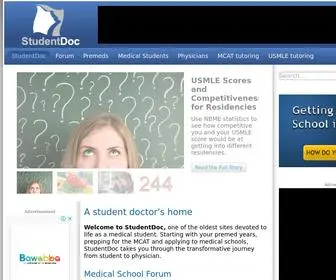 Studentdoc.com(Medical education guidance for the student doctor) Screenshot