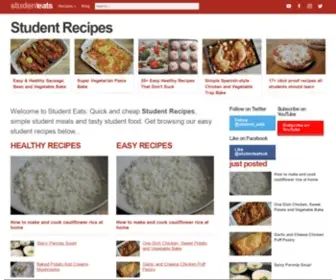 Studenteats.co.uk(Student recipes) Screenshot