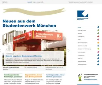 Studentenwerk-Muenchen.de(Neues aus dem Studentenwerk München) Screenshot