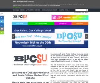 Studentfirst.org.uk(Bournemouth and Poole College of FE Students' Union) Screenshot