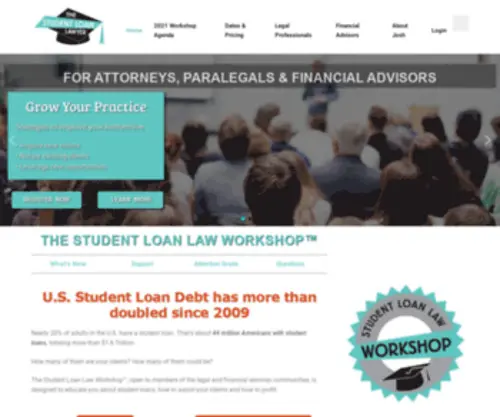 Studentloanlawworkshop.com(Student Loan Law Workshop) Screenshot