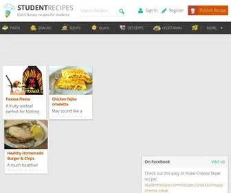 Studentrecipes.com(A food community for the next generation) Screenshot