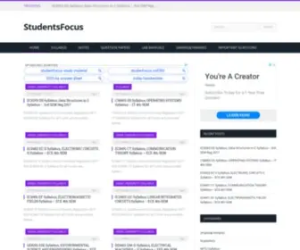 Studentsfocus.com(One Stop Solution for all Study Materials) Screenshot