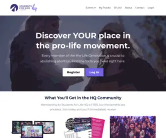 Studentsforlifehq.com(Students for Life HQ) Screenshot