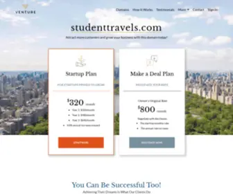 Studenttravels.com(Venture) Screenshot