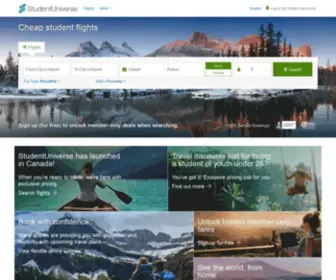 Studentuniverse.ca(Cheap Student Flights) Screenshot