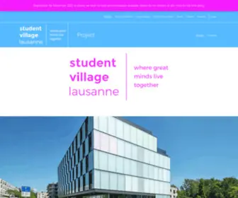 Studentvillage-Lausanne.ch(Studentvillage Lausanne) Screenshot