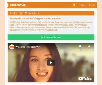 Studentvip.com.au(Studentvip) Screenshot