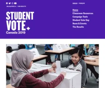 Studentvote.ca(Student Vote Canada 2019) Screenshot