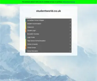 Studentworld.co.uk(Studentworld) Screenshot