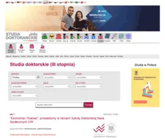 Studiadoktoranckie.info(Studia doktorskie (III stopnia)) Screenshot