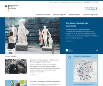 Studienabbruch-UND-Dann.de(BMBF-Portal für Studienabbrecher) Screenshot