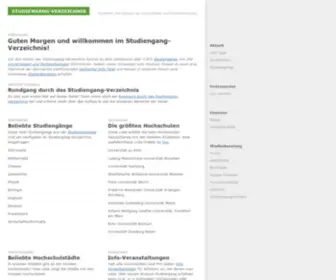 Studiengang-Verzeichnis.de(Studieren und Studium an Uni und FH in Deutschland) Screenshot