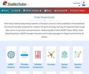 Studiestoday.com(CBSE Sample Paper) Screenshot