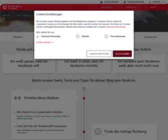 Studifinder.de(Schritt für Schritt zum passenden Studium) Screenshot