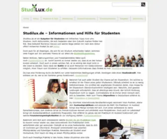 Studilux.de(Erfahre alles rund um das Thema Studieren) Screenshot