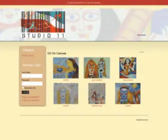 Studio11Artgallery.com(Art Exhibition Organizer) Screenshot