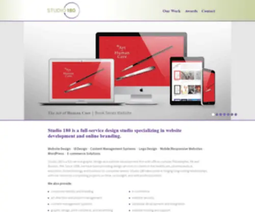 Studio180.com(Studiocomplete website development and graphic design) Screenshot