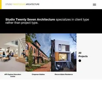 Studio27ARCH.com(Studio Twenty Seven Architecture) Screenshot