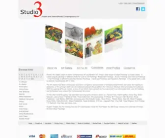 Studio3India.com(Contemporary Art Paintings By Studio3) Screenshot