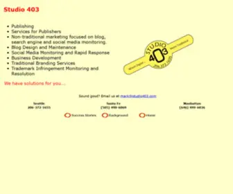 Studio403.com(What are your clients & customer) Screenshot