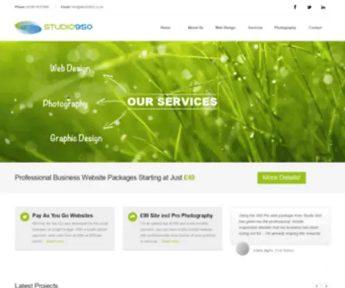 Studio950.co.uk(StudioWeb Design and Services for Small Business) Screenshot
