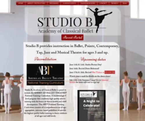 Studiobacademy.com(Studio B Academy of Yuba City) Screenshot