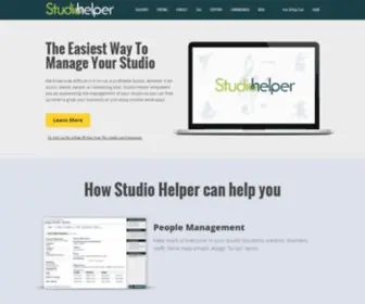Studiohelper.com(Studio Helper’s studio management software) Screenshot