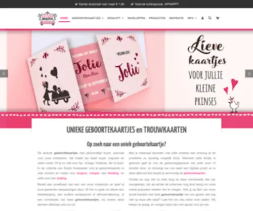 Studiokoekepeer.nl(Geboortekaartjes en trouwkaarten) Screenshot