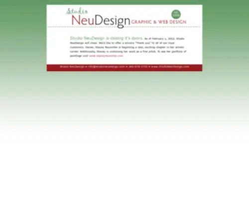 Studioneudesign.com(Web and brand development company) Screenshot