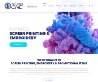 Studiooneprinting.com(Studio One Screen Printing & Embroidery) Screenshot