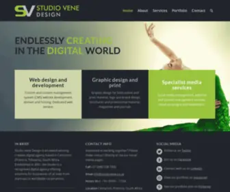 Studiovene.co.za(Website design and development and online media specialist services) Screenshot