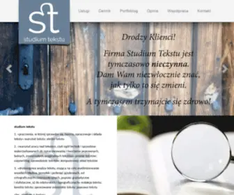 Studiumtekstu.pl(Studium Tekstu. Usługi edytorskie) Screenshot