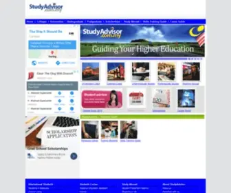 Studyadvisor.com.my(Universities and Colleges in Malaysia) Screenshot