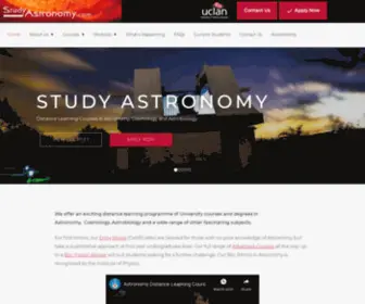 Studyastronomy.com(Distance Learning Courses in Astronomy and Cosmology) Screenshot