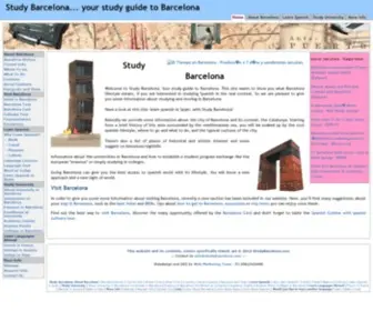 Studybarcelona.com(A website with useful informations about studying in Barcelona) Screenshot