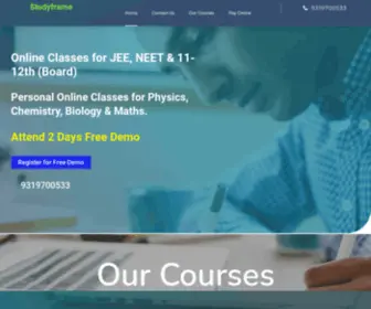 Studyframe.in(Online Classes for JEE) Screenshot