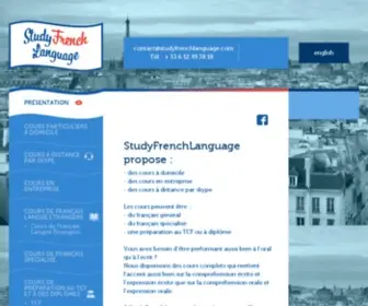 Studyfrenchlanguage.com(Cours de français à Paris) Screenshot