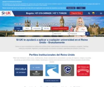 Studyin-UK.co(Study in the UK: Especialistas en aplicaciones de Universidades Británicas) Screenshot