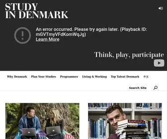 Studyindenmark.dk(Study in Denmark) Screenshot