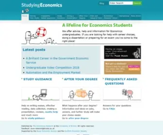 Studyingeconomics.ac.uk(Studying Economics) Screenshot