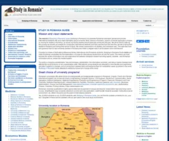 Studyinginromania.com(Study in Romania) Screenshot