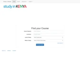Studyinkenya.co.ke(Study in Kenya) Screenshot