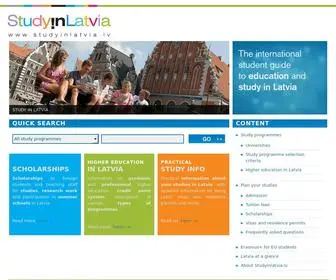 Studyinlatvia.lv(Study In Latvia) Screenshot