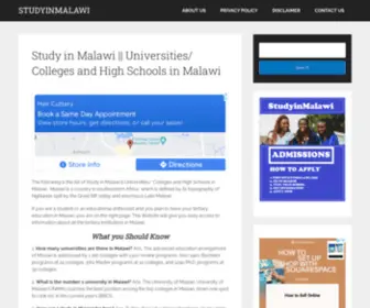 Studyinmalawi.com(The following) Screenshot